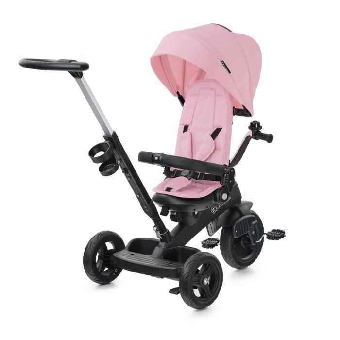 Tricycle 5 en 1 KINDERKRAFT TWIPPER - Rose - Pour enfant de 9 mois et plus