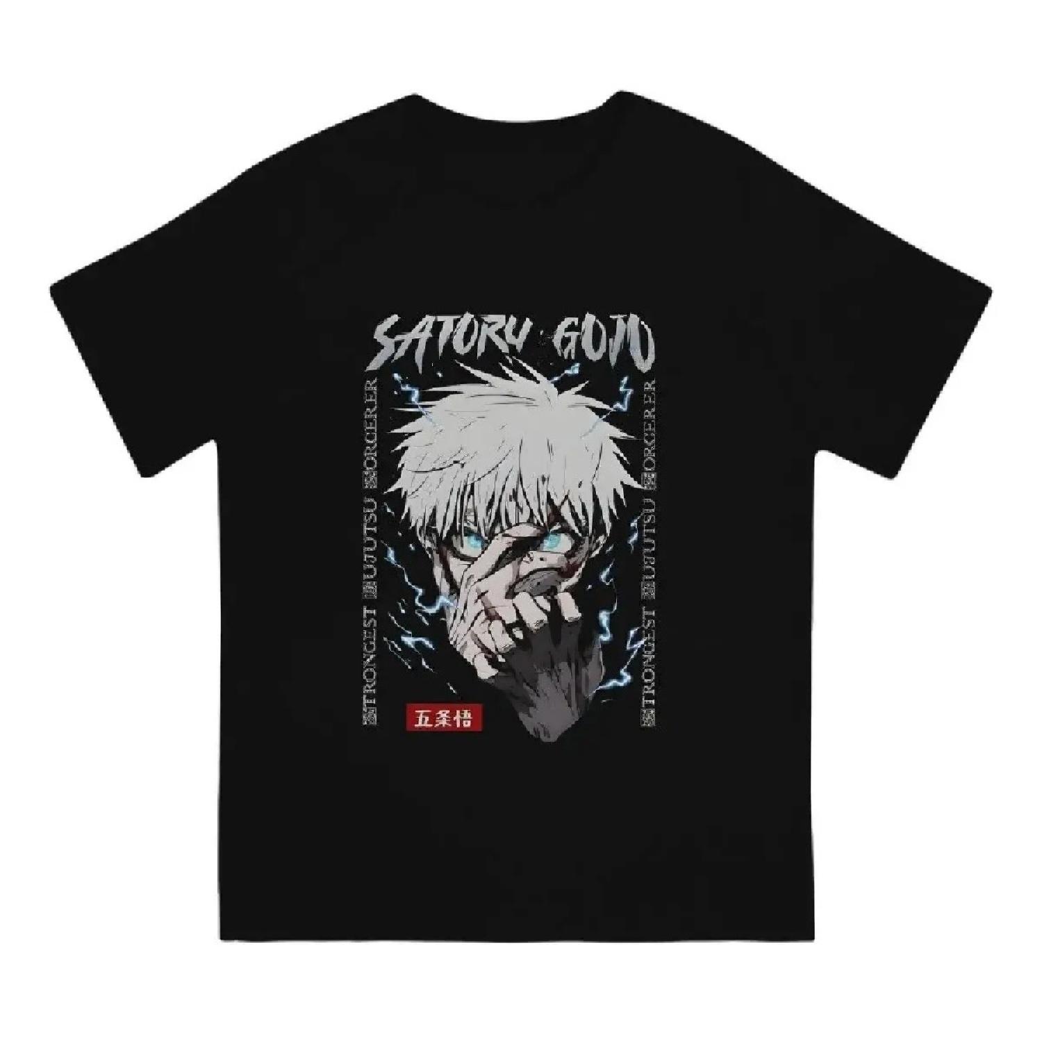 

Hot Anime Jujutsu Kaisen T Shirt WomenMen 100% Cotton Plus SIze T-Shirts O Neck Gojo Satoru Short Sleeve Tops Gift Idea XXXXXL чёрный