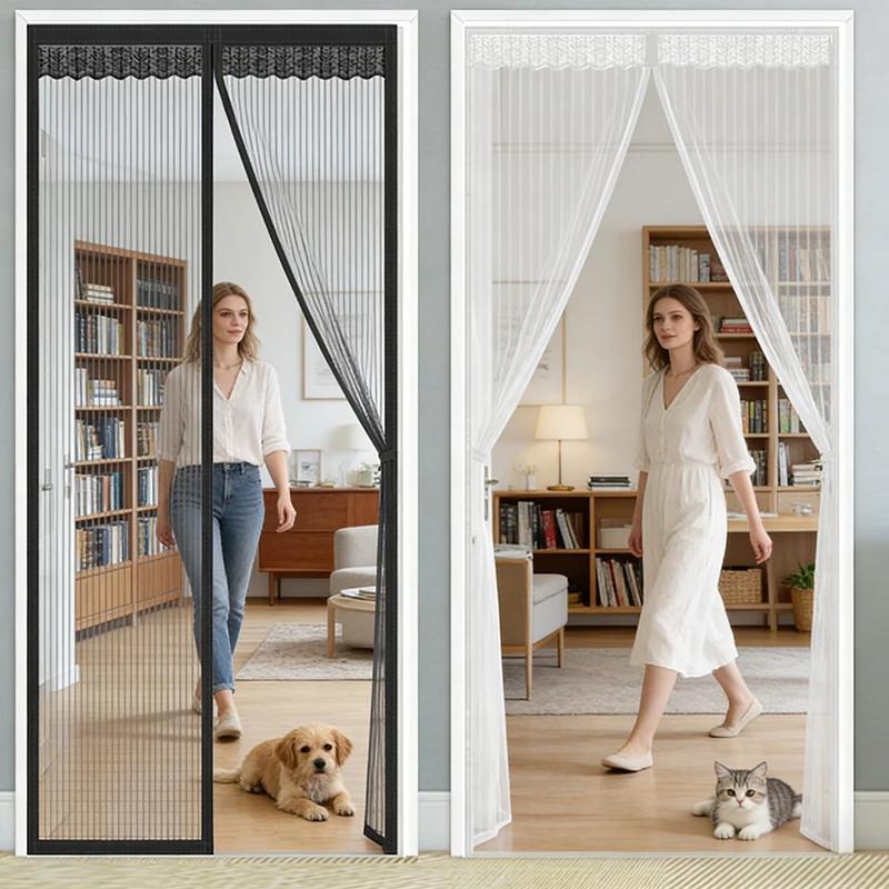 Zasłona przeciw komarom Moskitiera na okno Siatka na muchy Samozamykające drzwi Zasłony wentylacyjne do domu Siatka magnetyczna