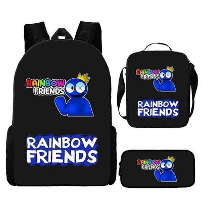 Rainbow Friends Backpack Primary and Secondary School Students Backpack Children's Cartoon Anime Backpack  8-NMAOV