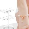 Acrylic Bracelet Rack With Art Inspired Base Space Efficient Jewelry Display for Shops and Personalize Use