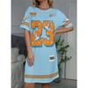 Sommer Damen T-Shirt Kleid Übergröße Lässig Friedenstaube NR.23 Bedruckt Damen Kurzarm Taschenlose Kleider