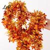Bendable Wire Leaf Vines 78 Inch Fall Maple Leaves Tinsel Garland Shiny Metallic Twist Reusable Foliage for Weddings Garland Hanging Decoration