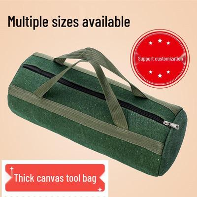 Large Capacity Canvas Electrician Tool Bag for Screwdrivers & Repair Tools
