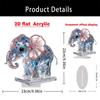 Cartoon Elephant Ornament Acrylic Home Decor Living Room Bedroom Desktop Ornament