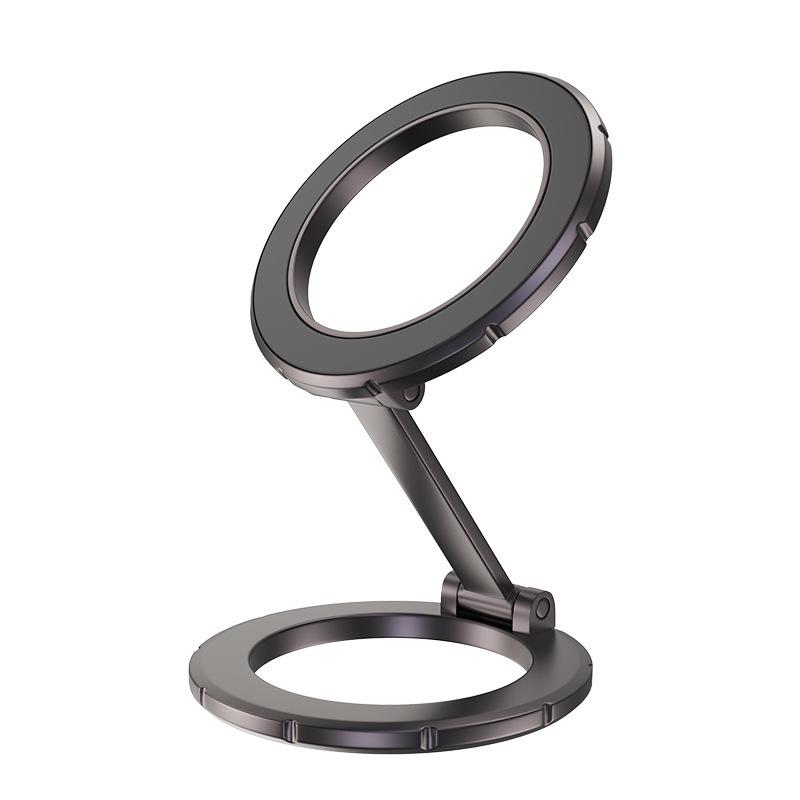 Double Head Magnetic Car Phone Mount - Dual-Sided Metal Stand for Streaming & Navigation