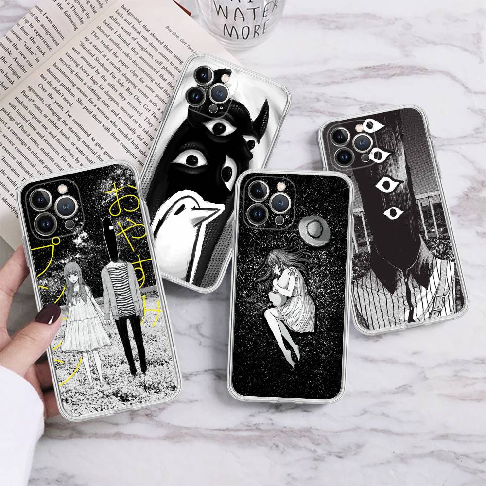 Cartoon Goodnight P-Punpun TPU Silicone Case For IPhone 11 12 13 14 15 16 17 Pro Max Shockproof Clear Back Cover