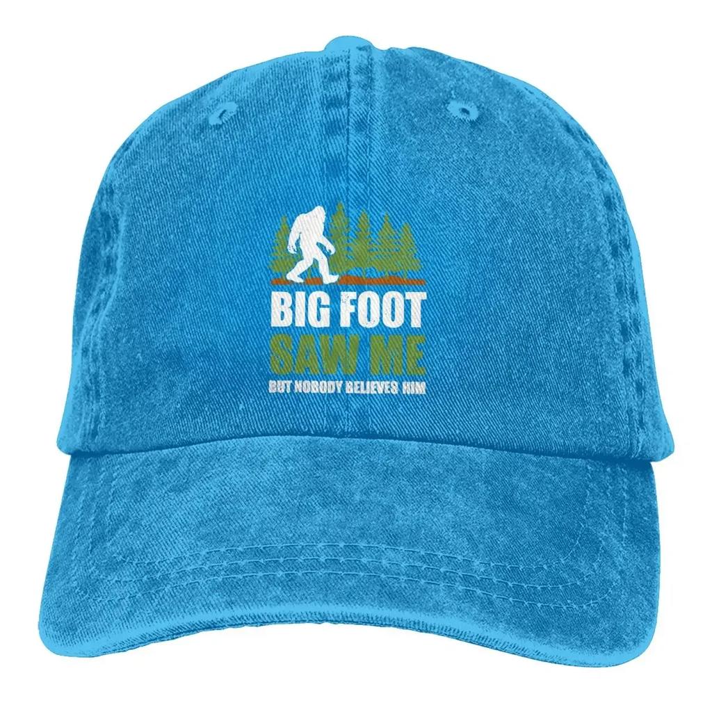 Bigfoot Sasquatch Multicolor Hat Peaked Men Women's Cowboy Cap Matching Saw Me Believers Themed Baseball Caps Visor Protect Hats