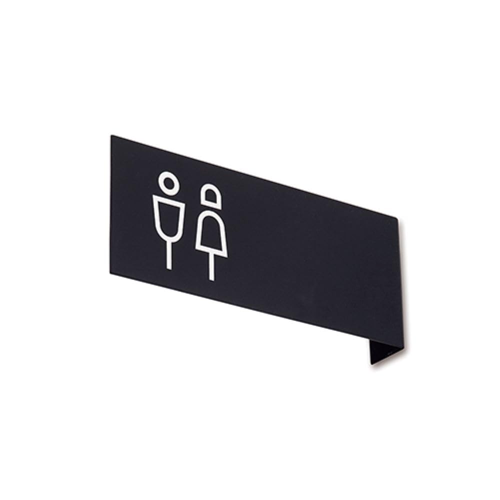 POSH LIVING Toilet Sign, Black, 64032
