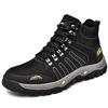 Fashion Brand Men Boots Waterproof Leather Sneakers Super Warm Men's Boots Outdoor Male Hiking Boots Work Shoes Size Camping Hunting