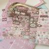 Cute Y2K Pink Star Stickers Shiny Musical Note Decals Scrapbooking for Phone Case DIY Kawaii Girl Decor Laser Decor Stickers