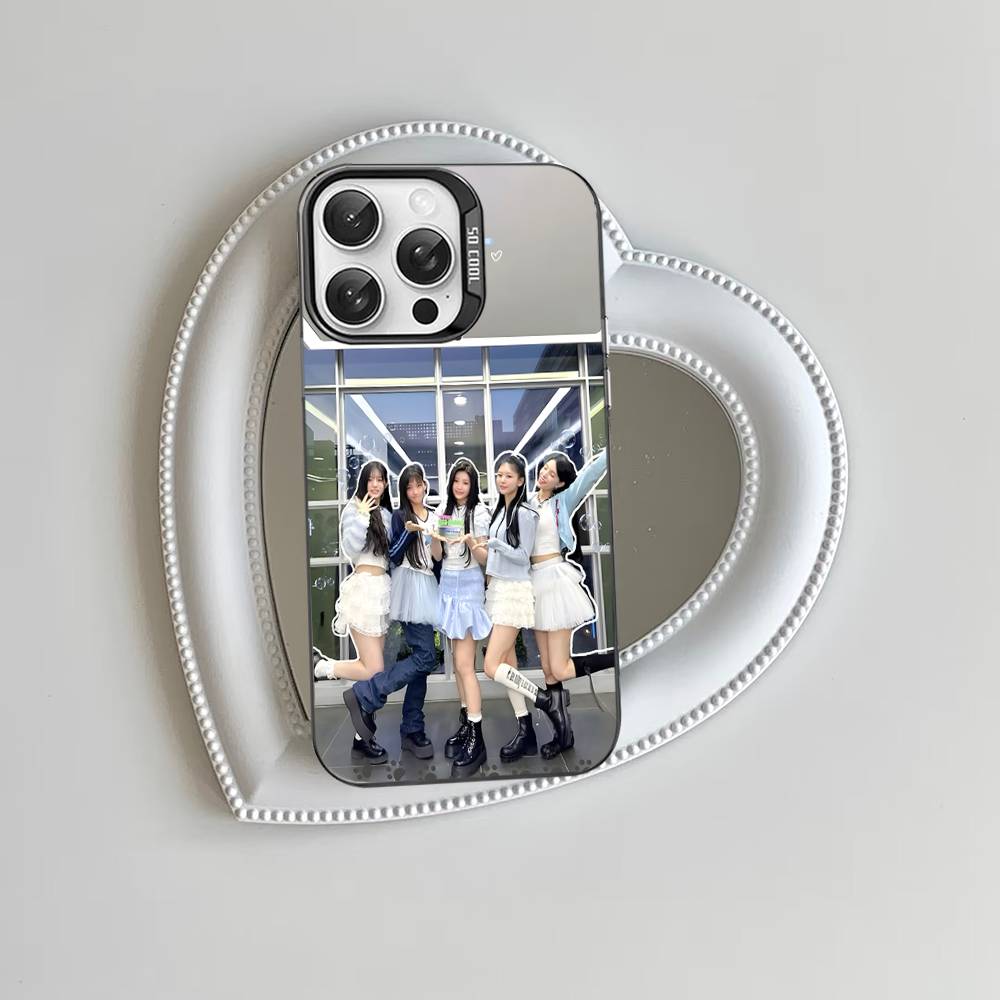 I-illit KPOP For Iphone 15 14 13 Plus 17 16 12 11 Pro Max Matte Colored Silver Luxury Phone Cover
