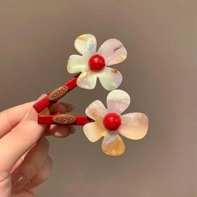 Iridescent Acetate Flower Duckbill Hair Clip for Women - 2025 Fall Collection