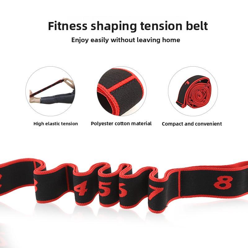 Digital Yoga Stretching Belt Stretching Belt Elastic Pull Beginner Back Open Shoulder Stretching Exercise Rope Dance Aids