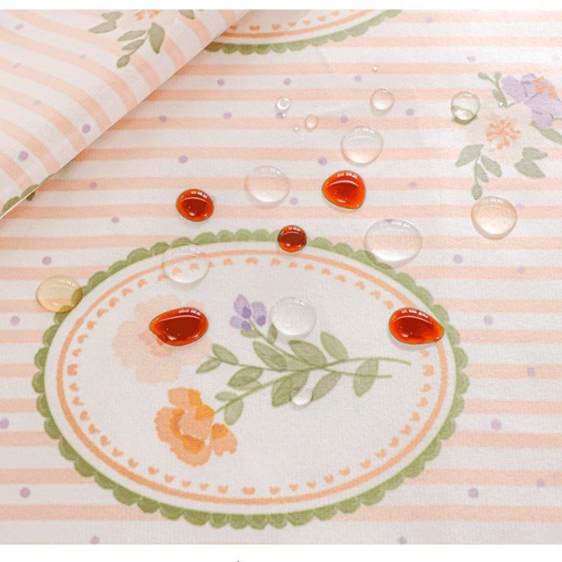 Home Decoration Waterproof and Oil Proof Tablecloth Pastoral Printed Pattern Flowers Geometric Rectangular Dining Table Cloths Kitchen Accessories
