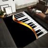 Luxury Piano Keys Design Carpet with Elegant Black and Gold Accent Suitable for Use As an Anti-slip for Living Room Bedroom Sofas