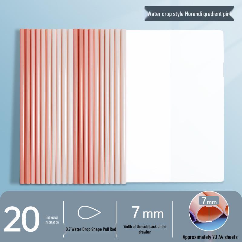 Good1512 A4 Thickened Folder with Pull-Rod Clip - Large Capacity for Documents, Test Papers, and Archive Book Covers