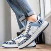 Designer Men's Sneakers Fashion Printed Light Boards Shoes New Lace-up Soft Sole Casual Shoes Running Shoes Zapatillas Hombre