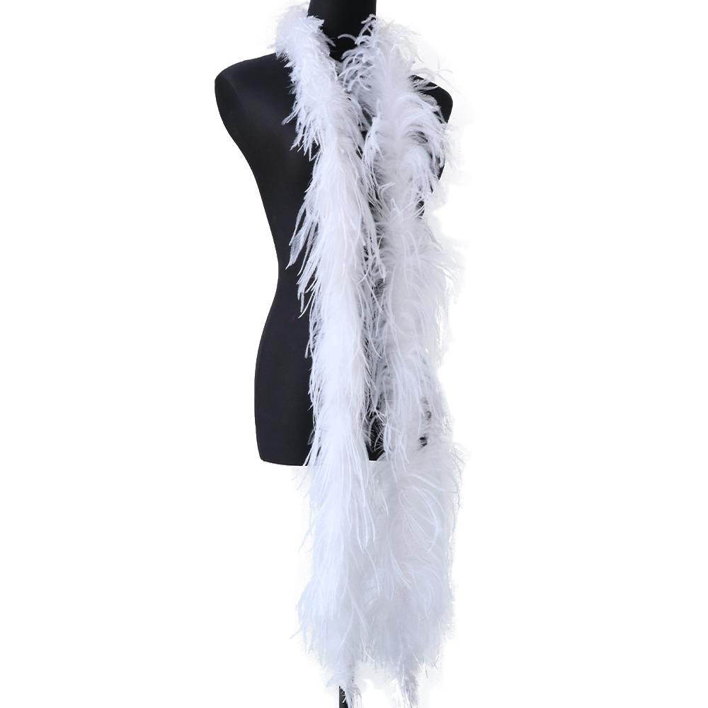 1Ply Ostrich Feather Boa Long High Quality Ostrich Feather Scarf Trims for Party Halloween Clothing Decoration Shawl 2 Meters