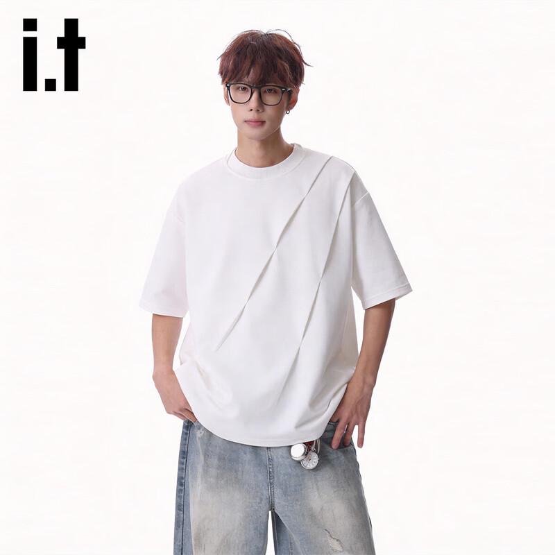 IZZUEIT Men s Oversize Casual Short Sleeve T-Shirt L
