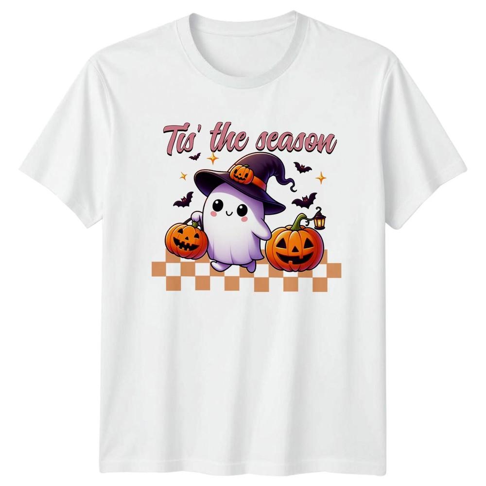 Tis The Season Unisexs TShirt Retro Ghost Halloween Gift For Her S