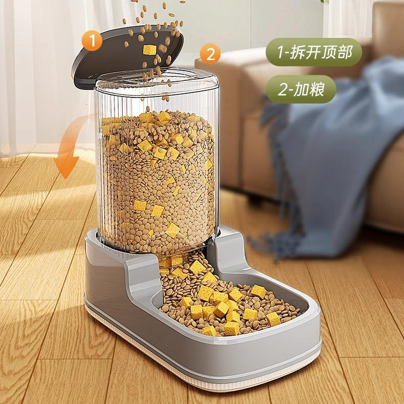 Indoor Simple Large-capacity Dog Bowl, Anti-tipping Pet Automatic Refilling Water Dispenser, Large-sized Dog Feeding Basin