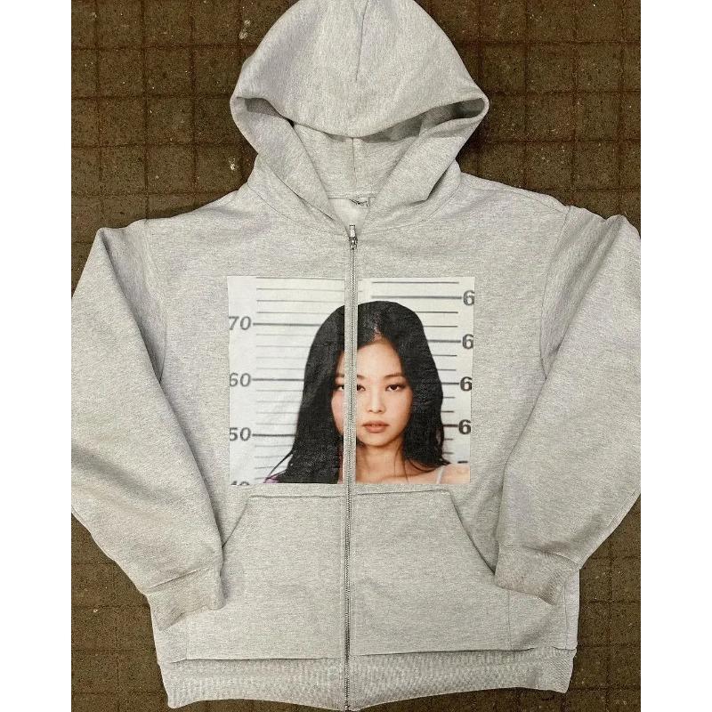 Dollar rood nieuw hoodie herfst en winter Amerikaans retro gewassen lange mouwen hoodie trendy los casual top