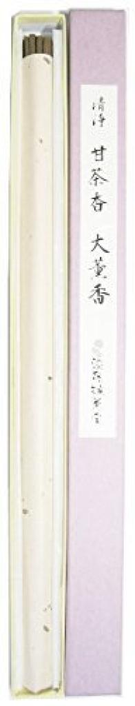 Awaji Baikundou Temple Pure Sweet Tea Large Round Ideal for Buddhist Memorial and Memorial Long Incense Sticks Incense, Incense, Bundle, 34cm, 3mm,