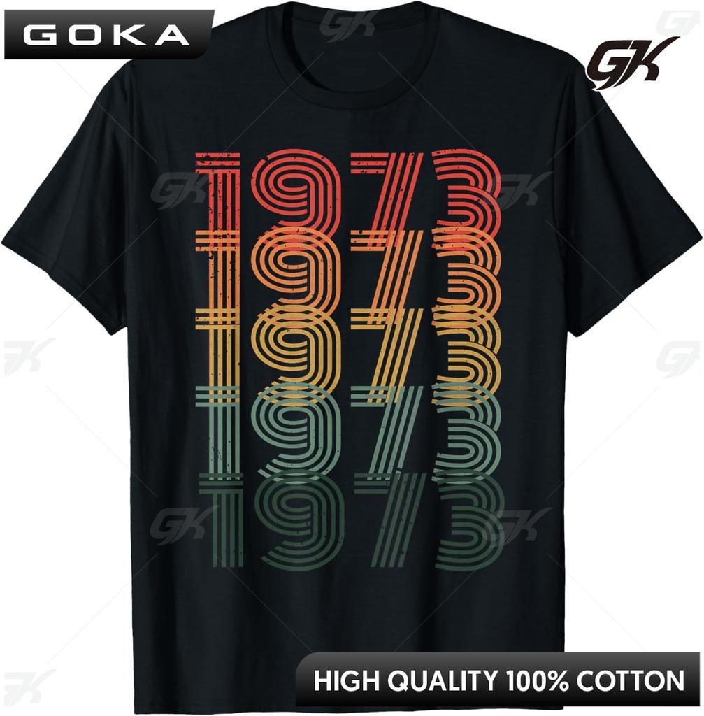 1973 Vintage Birthday Retro Limited Edition Men Woman Clothes TShirt Unisex Summer Streetwear Tops Print on Demand Shirt