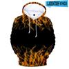 3 bis 14 Jahre Kinder Hoodie Blau und Lila 3D Feuer Flamme Kleidung Jungen Mädchen Hoodies Sweatshirt Harajuku Mantel