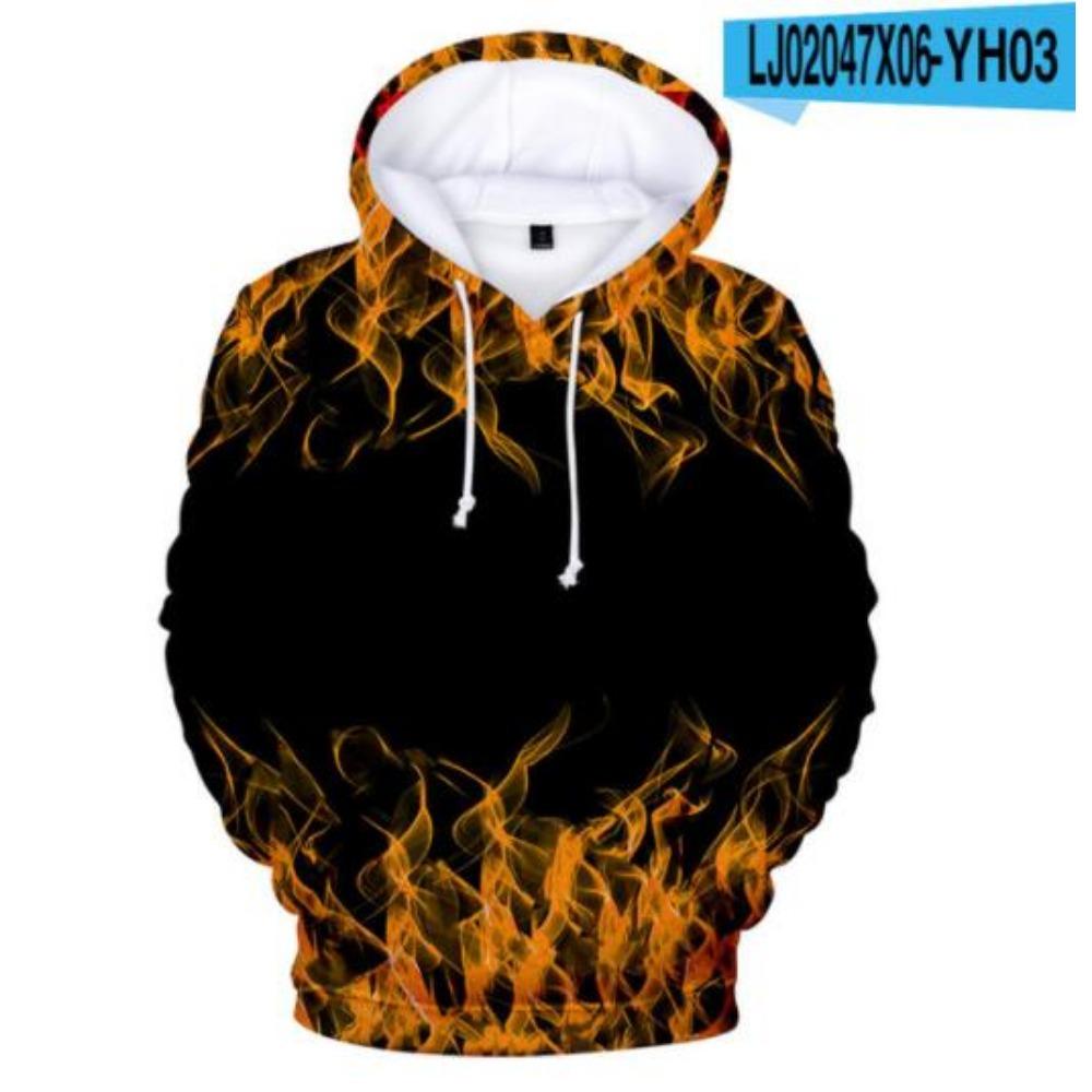 3 bis 14 Jahre Kinder Hoodie Blau und Lila 3D Feuer Flamme Kleidung Jungen Mädchen Hoodies Sweatshirt Harajuku Mantel