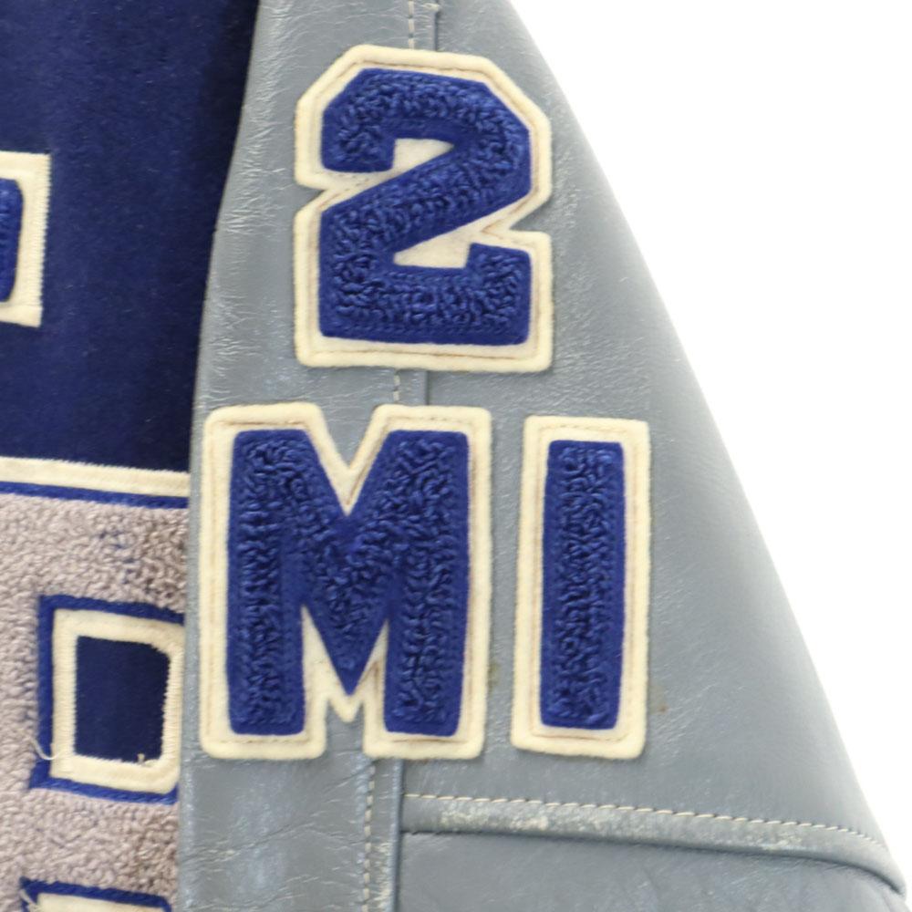 CAMPUS 70s vintage Stajan Navy system Leather sleeve blouson Men's Used