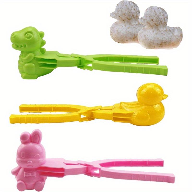 3 Pcs Creative Animals Mold Children S Snowball Toy Snowball Fight Snow Toy Duck Snow Holder Winter Outdoor Snowman Making Tools