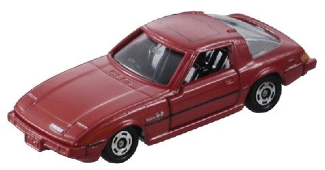 

Tomica Savanna RX7 SA22 with actual car catalogue