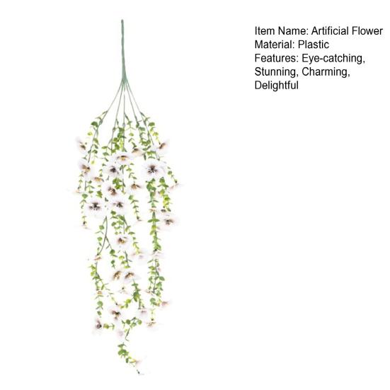 Artificial Morning Glory Teardrop Swag for Front Door UV Resistant Spring Hanging Faux Flower