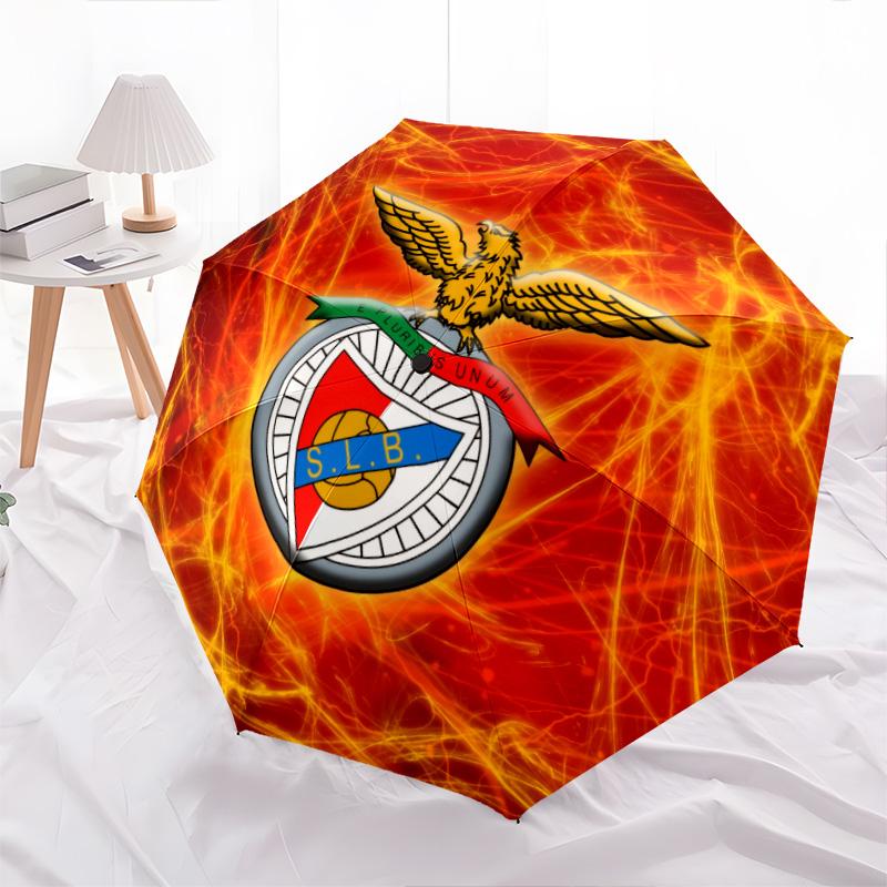 Benfica Football Club  pattern, automatic folding umbrella, portable and foldable design, 8 ribs, a Christmas or birthday gift.