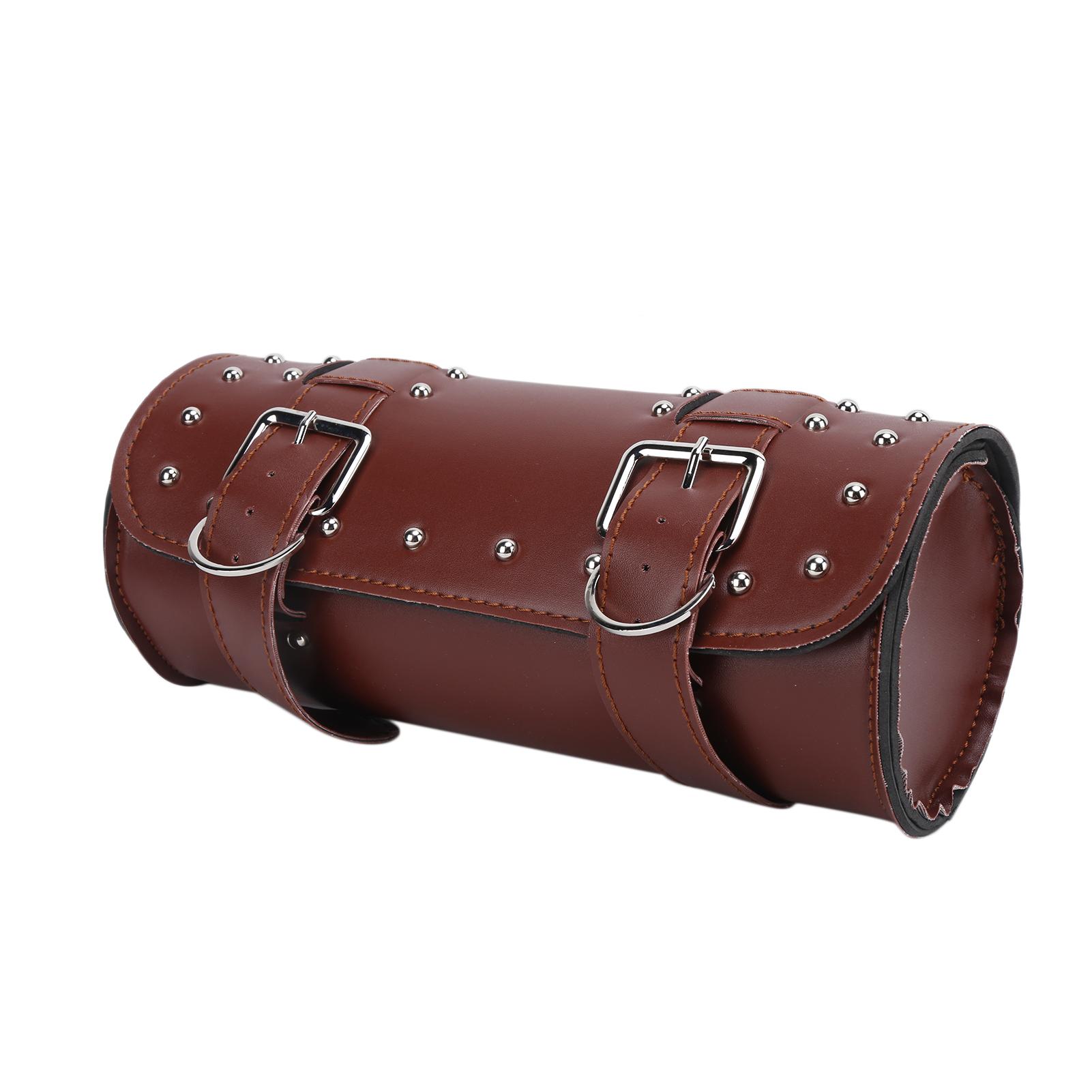 

Сумка для инструментов для мотоцикла из искусственной кожи, достаточно места, универсальный, прочный, для хранения багажа, коричневый коричневый