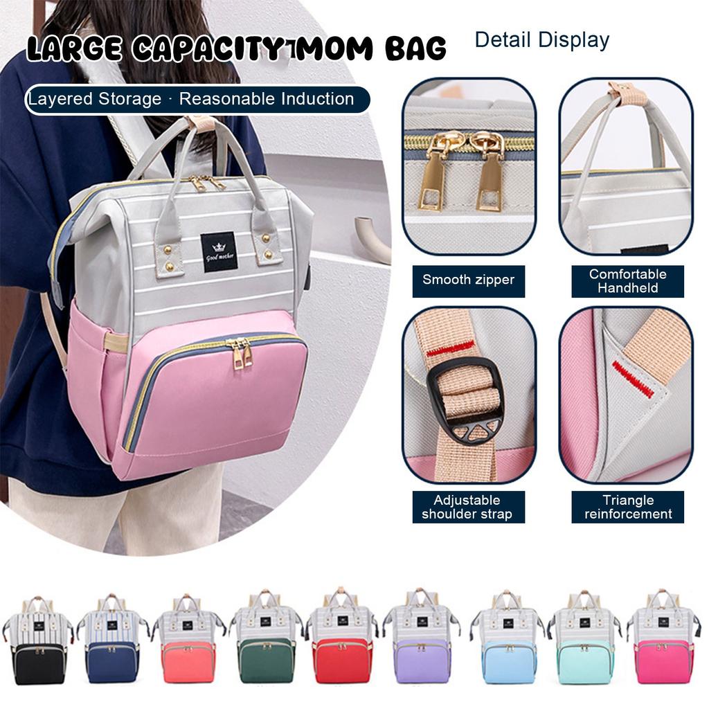 Windelrucksack, Baby-Personalisierter Windelrucksack, Multifunktionaler Mama-Rucksack, Geeignet für Reisen und Outdoor