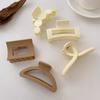Korean Fashion Coffee Beige Large Hair Claw Solid Color Acrylic Hairpin Barrette Hair Clips Headwear Women Hair Accessories