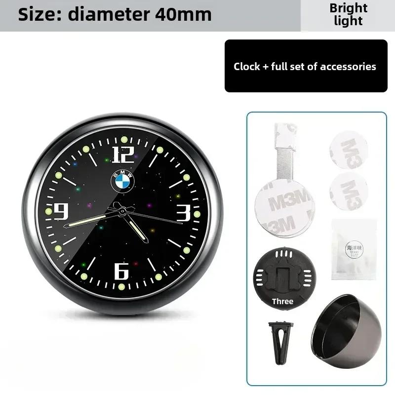 LMHKH1 Car Sticker Hot For BMW Car Interior parts mini Clock Watch Auto Electronic Quartz Watch For BMW M E46 E90 E60 F30 F10 E39 E36
