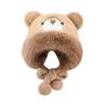 Plush Bear Hat Cute Face Small Windproof Warm Ear Protection Versatile Pullover Hat