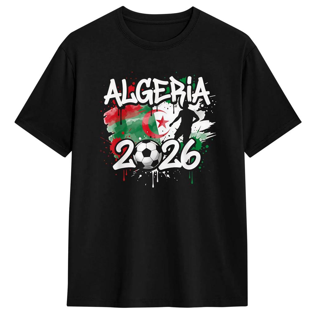 Unisexs TShirt Algeria Algerian Flag 2026 Funny Pure Cotton Tee Shirt Short Sleeve T Shirts Round Collar Clothes Unique