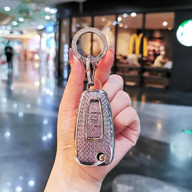 Suitable For Ford Mondeo Keycase Focus Edge Explorer Fiesta Escort Taurus Ecosport Keycover Keyshell Keychain Car Key Bag