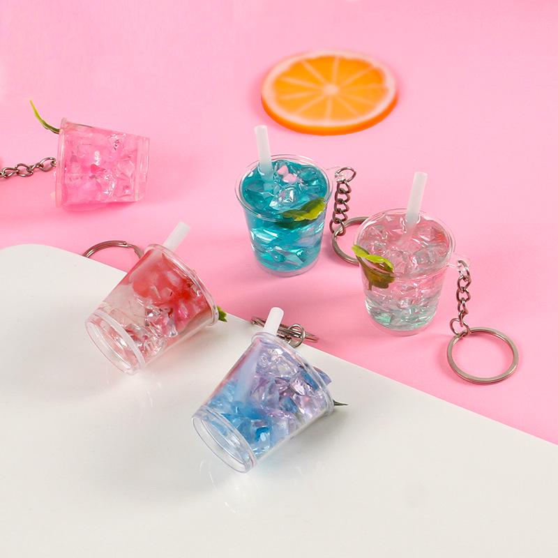 Handgemachter Taiwan Fruchtsaft Eisbecher Schlüsselanhänger - Kaltgetränke Anhänger Spielzeug
