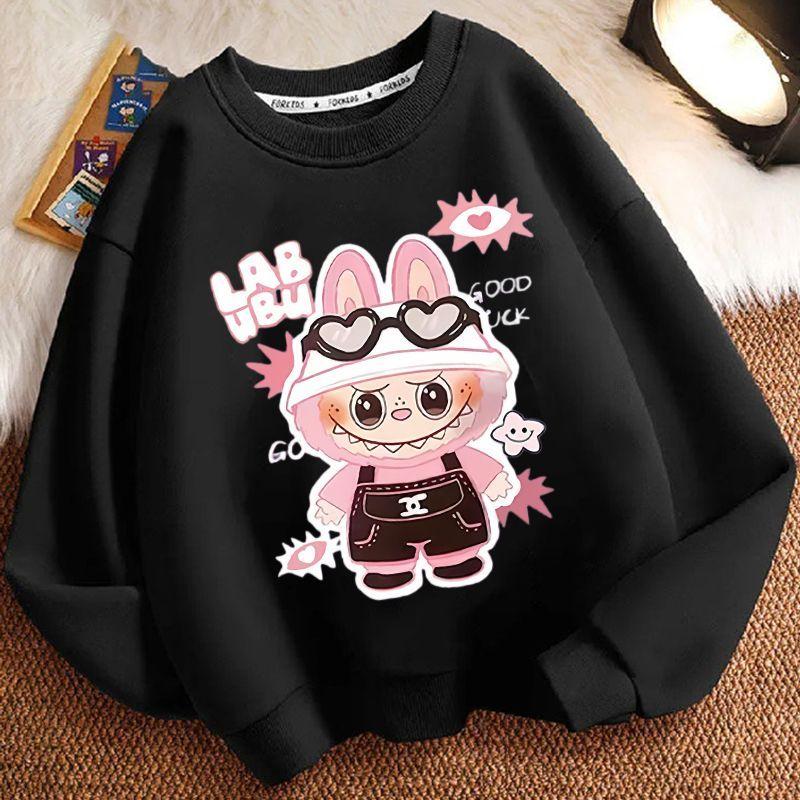 Children's Fashion Round-neck Hoodie, Spring and Autumn Boys' and Girls' Casual Long-sleeved Coat