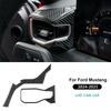 For Ford Mustang GT Dark Horse EcoBoost 2024 2025 2026 LHD RHD Real Soft Carbon Fiber Sticker Car Center Console AC Outlet Trim