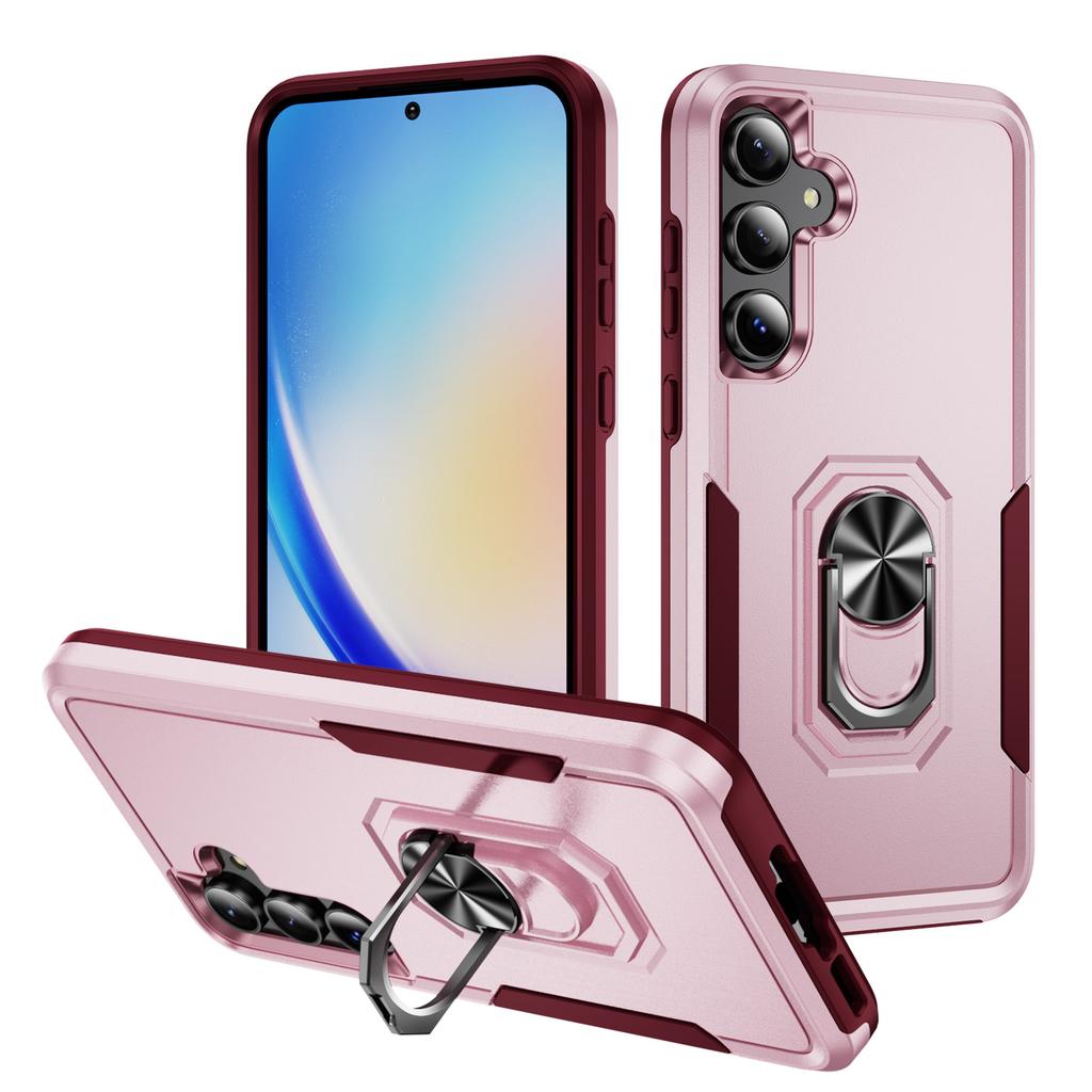 Pancerne etui na telefon dla Samsunga Galaxy S24 S22 S21 S23 Ultra Plus A55 A15 A35 5G A54 A14 A53 A05S z uchwytem pierścieniowym, wstrząsoodporny pokrowiec