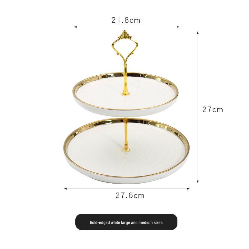 Ruhan European Style Ceramic Fruit Plate Cake Stand