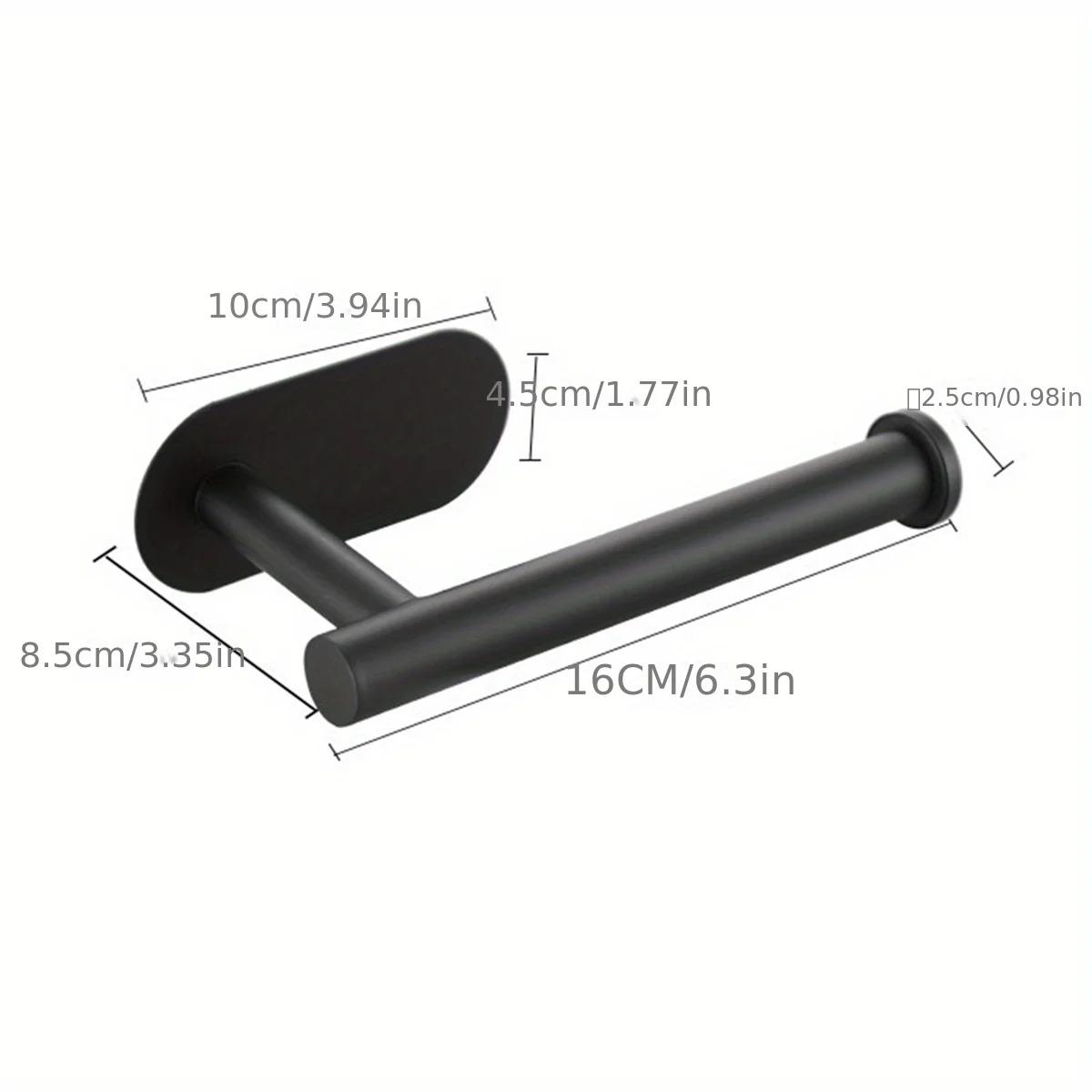 

1Pcs Stainless Steel Toilet Paper Holder Wall Mounted Adhesive for Bathroom Kitchen Washroom Organization And Storage