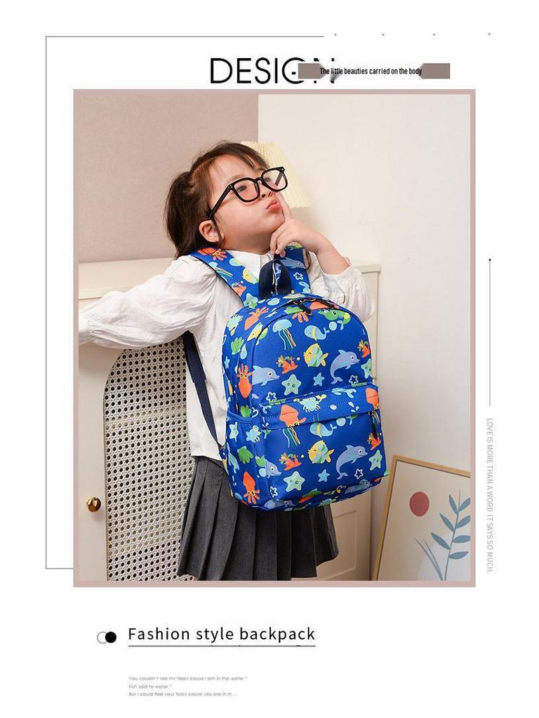 3D Printed Cartoon Kindergarten Backpack for Kids (Ages 3-8)